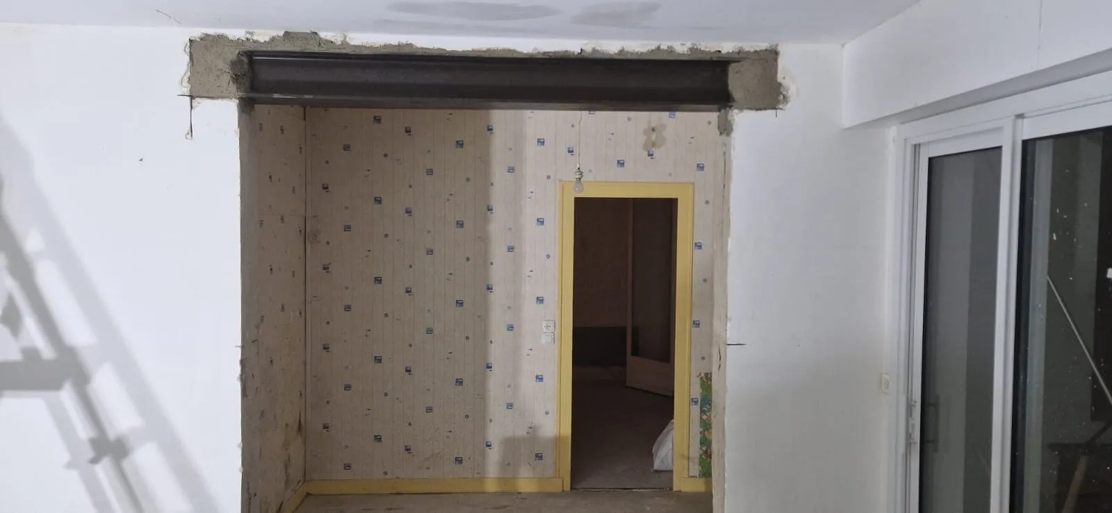 Chantier terminé avec ouverture de mur porteur à La Baule